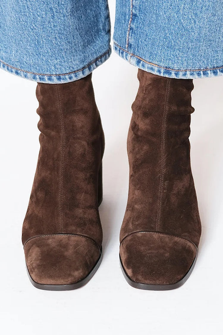 Victoria | Square-Toe Heeled Boots