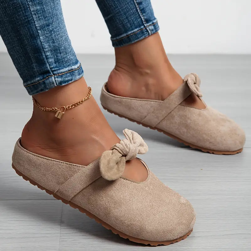 ComfortKnot™ | Suede Platform Mules