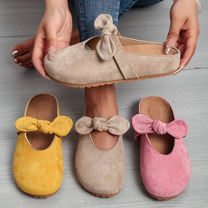ComfortKnot™ | Suede Platform Mules