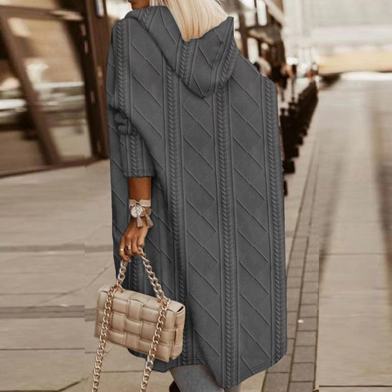 Jelone | Extended Length Hooded Cardigan